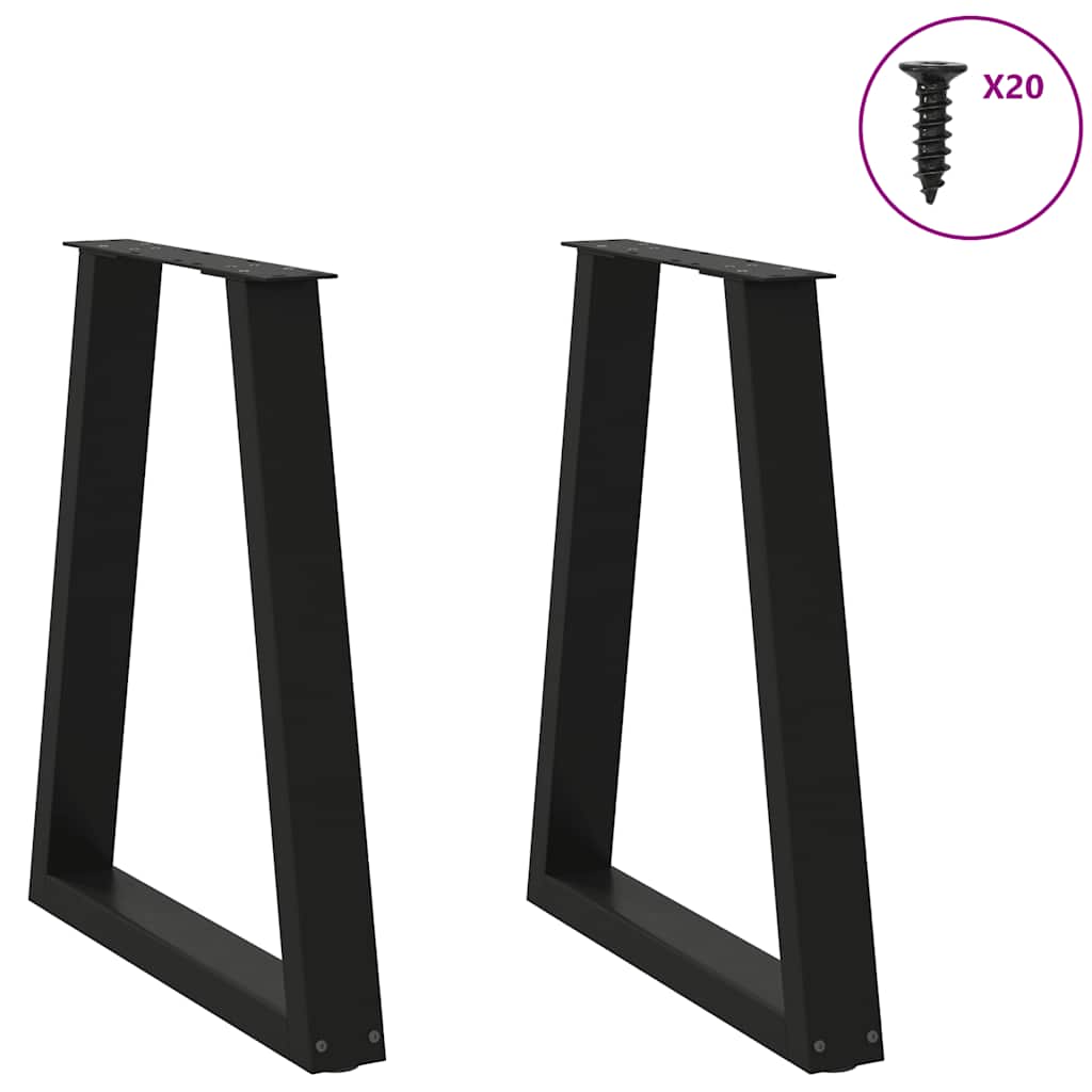 Picioare De Masă În Formă De V, 2 Buc., , 60X(72-73,3) Cm, Oțel
