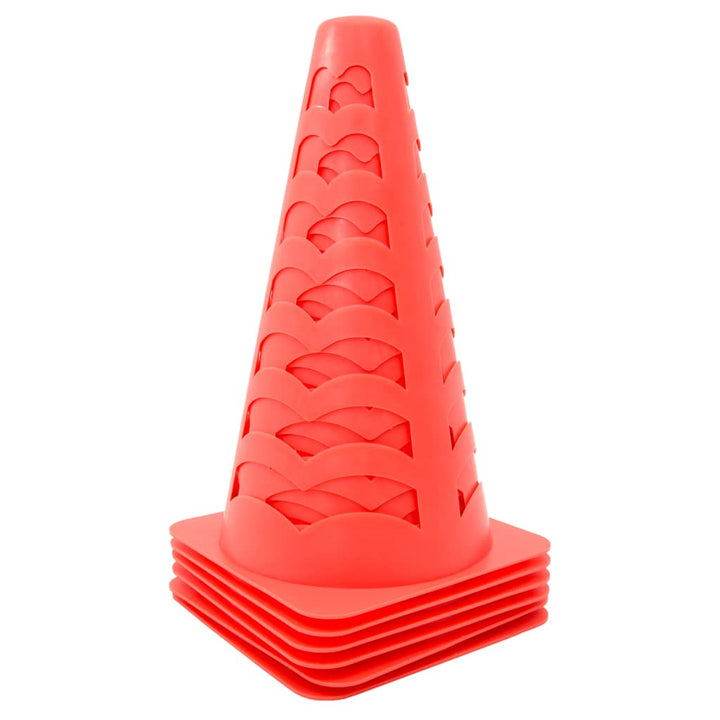 Conuri De Fotbal, 6 Buc., Portocaliu, Stivuibile, 13X13X22,5 Cm