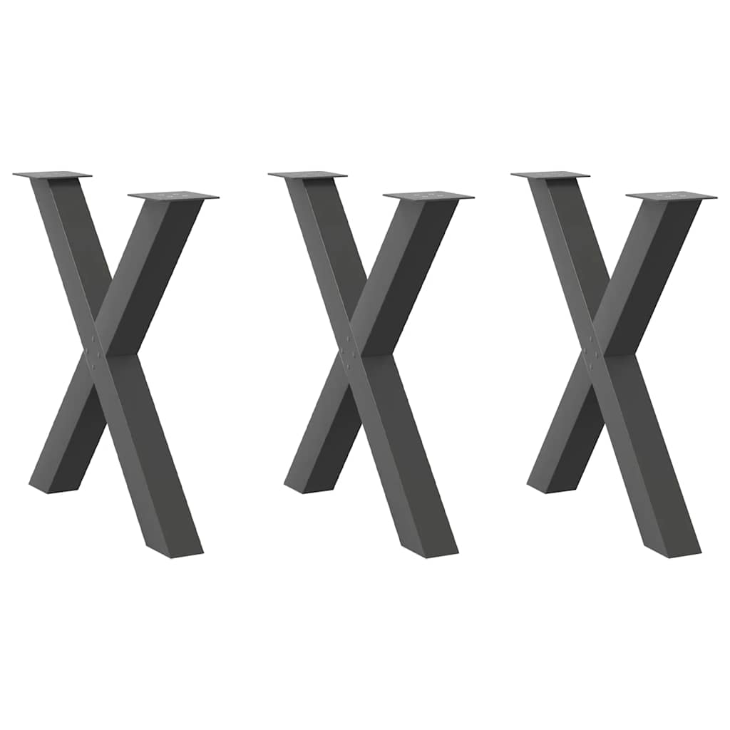 Picioare Pentru Masă În Formă X 3 Buc 90X(72-73) Cm Oțel