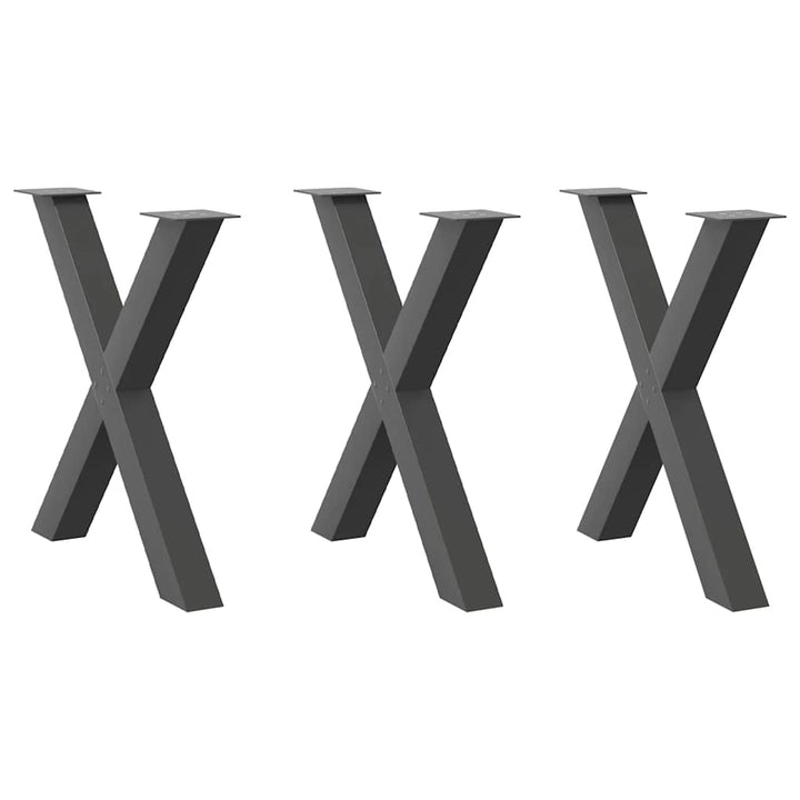 Picioare Pentru Masă În Formă X 3 Buc 90X(72-73) Cm Oțel