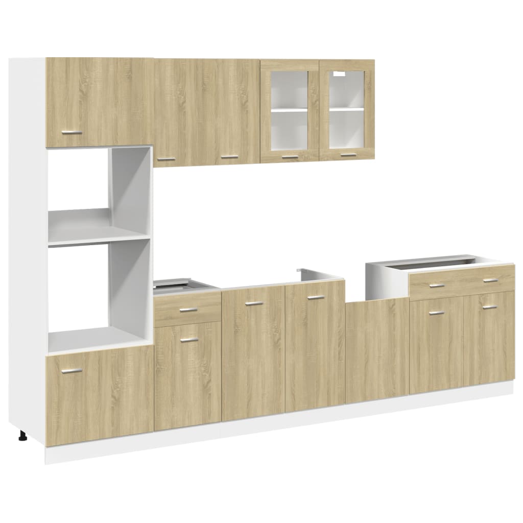 Set Dulapuri De Bucătărie 7 Piese , Lemn Prelucrat