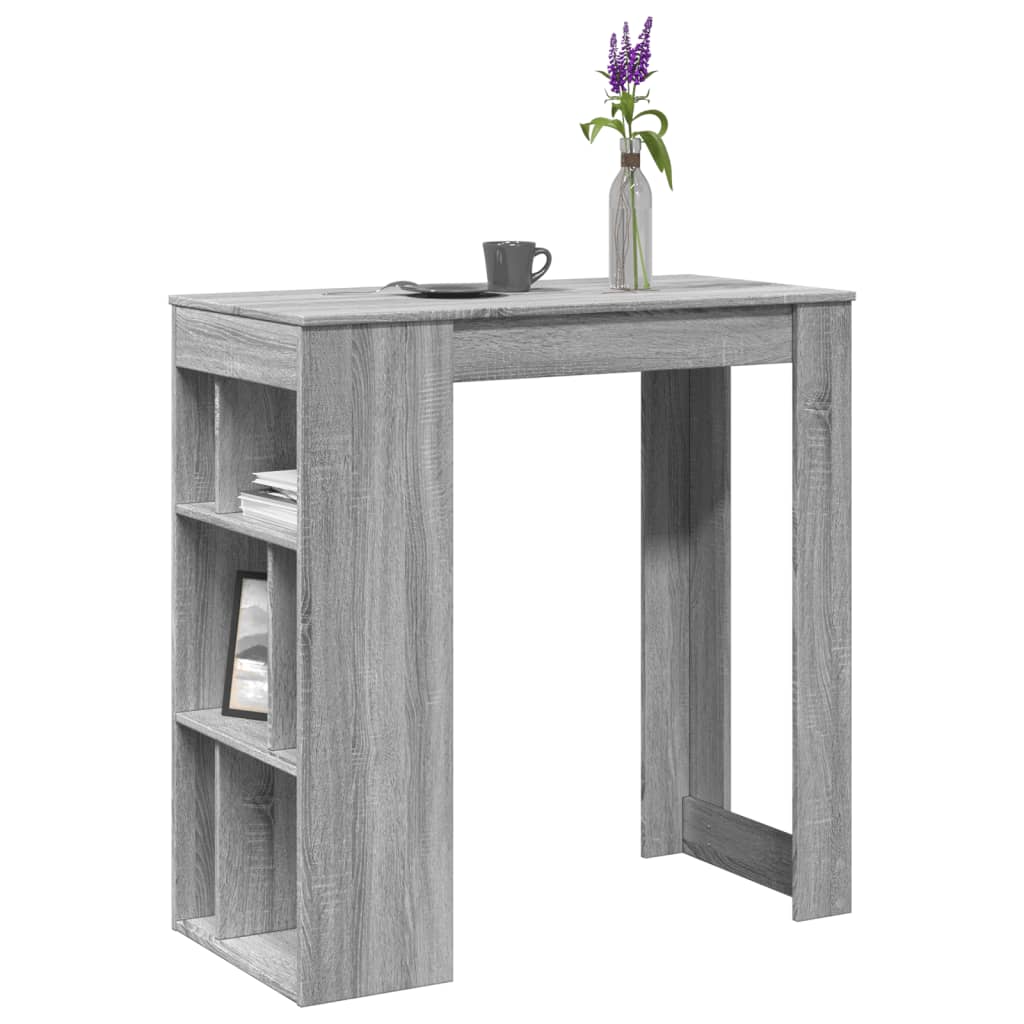 Masă De Bar Cu Rafturi, , 102X50X103,5 Cm, Lemn Prelucrat