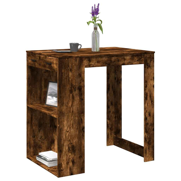 Masă De Bar, Stejar Maro, 102X70X103,5 Cm, Lemn Prelucrat