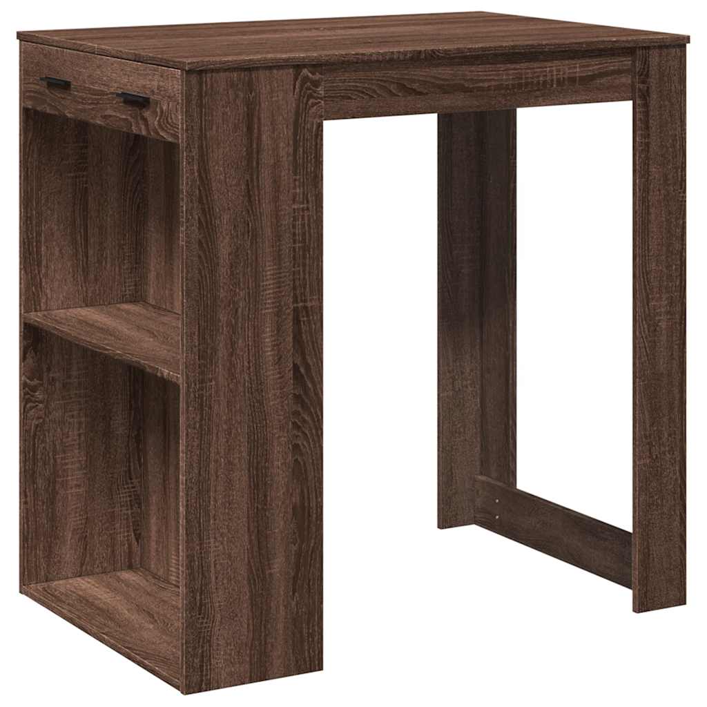 Masă De Bar, Stejar Maro, 102X70X103,5 Cm, Lemn Prelucrat