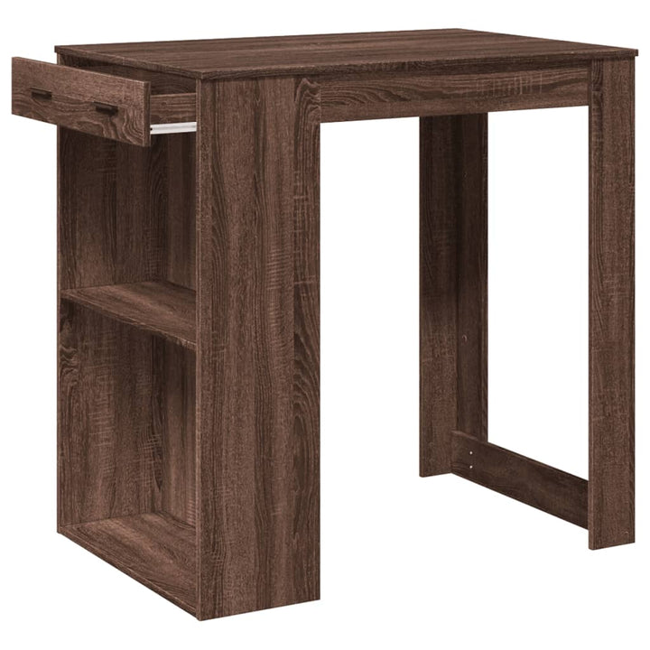 Masă De Bar, Stejar Maro, 102X70X103,5 Cm, Lemn Prelucrat