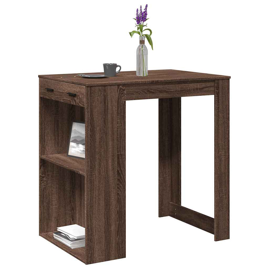 Masă De Bar, Stejar Maro, 102X70X103,5 Cm, Lemn Prelucrat