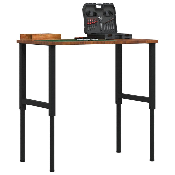 Banc Lucru Maro 100X60X(71,5-98)Cm Lemn Masiv Stejar Dreptunghi