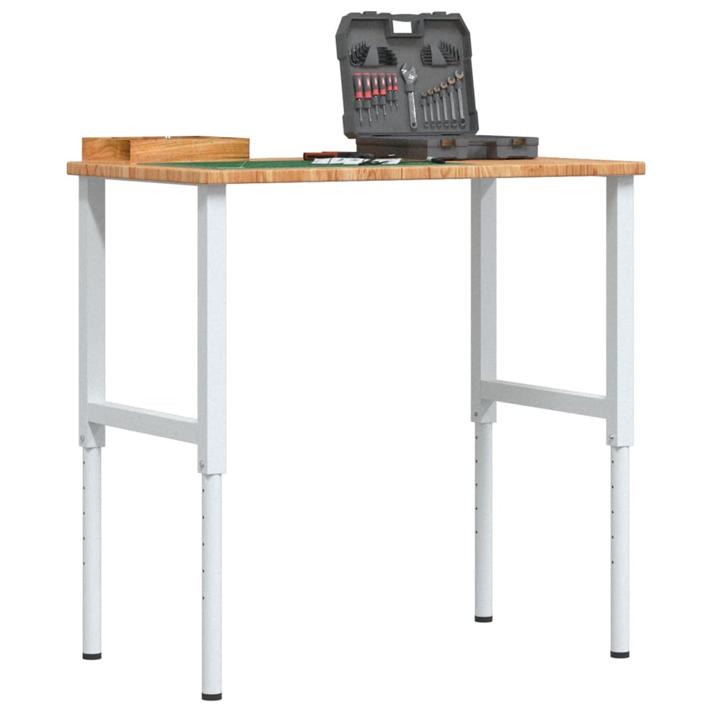Banc Lucru Maro 100X60X(71,5-98)Cm Lemn Masiv Stejar Dreptunghi