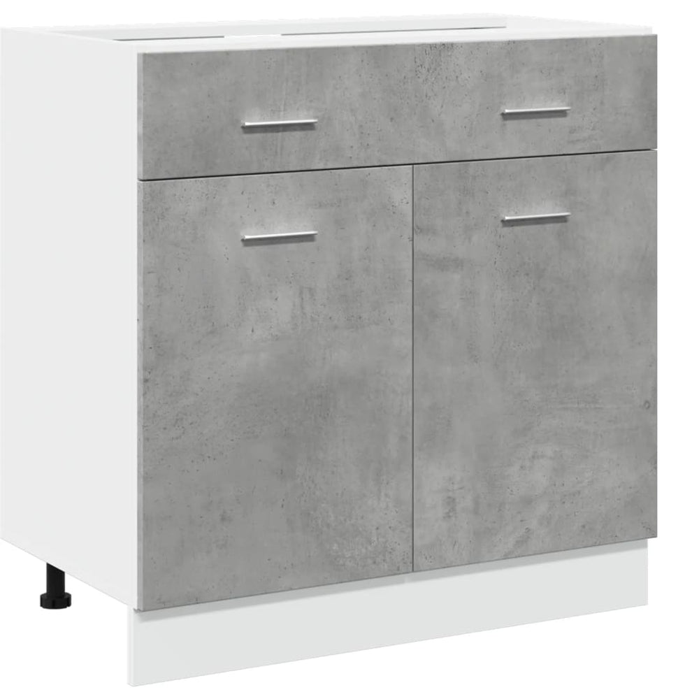Dulap Inferior Cu Sertar, Gri Beton, 80 X 46 X 81,5 Cm, Pal