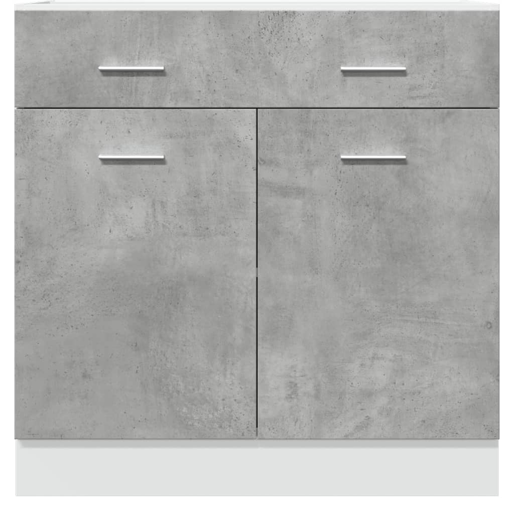 Dulap Inferior Cu Sertar, Gri Beton, 80 X 46 X 81,5 Cm, Pal