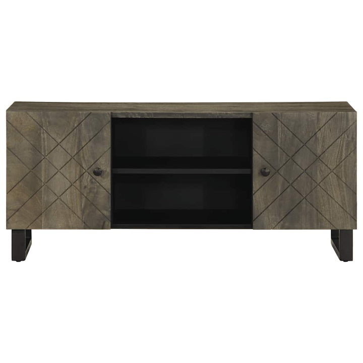 Comodă Tv, Negru, 105X33X46 Cm, Lemn Masiv De Mango