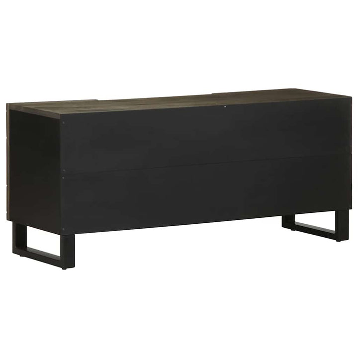 Comodă Tv, Negru, 105X33X46 Cm, Lemn Masiv De Mango