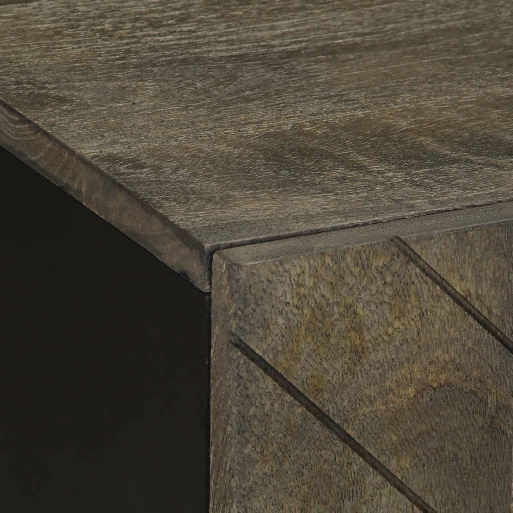 Comodă Tv, Negru, 105X33X46 Cm, Lemn Masiv De Mango