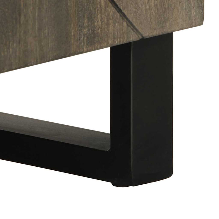 Comodă Tv, Negru, 105X33X46 Cm, Lemn Masiv De Mango