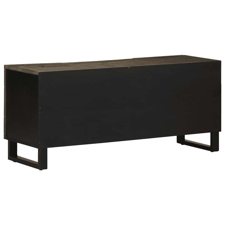 Comodă Tv, Negru, 105X33X46 Cm, Lemn Masiv De Mango
