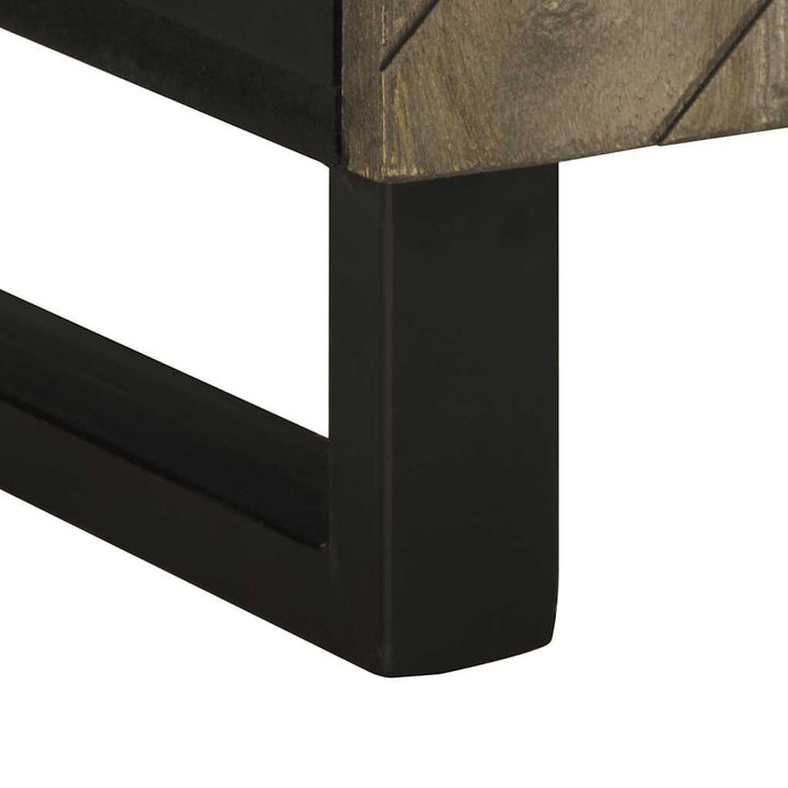 Comodă Tv, Negru, 105X33X46 Cm, Lemn Masiv De Mango
