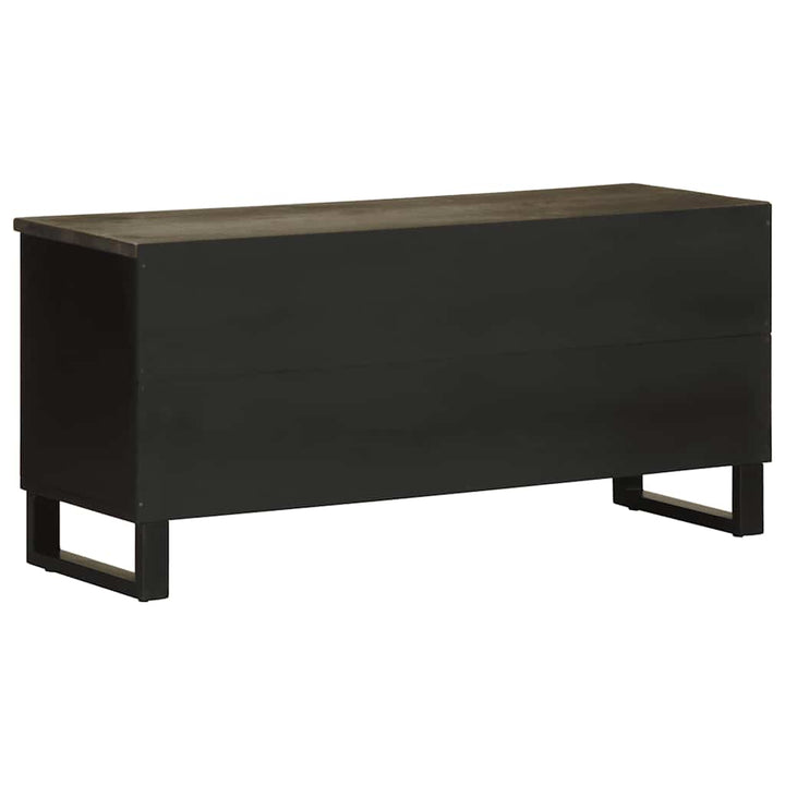 Comodă Tv, Negru, 100X33X46 Cm, Lemn Masiv De Mango