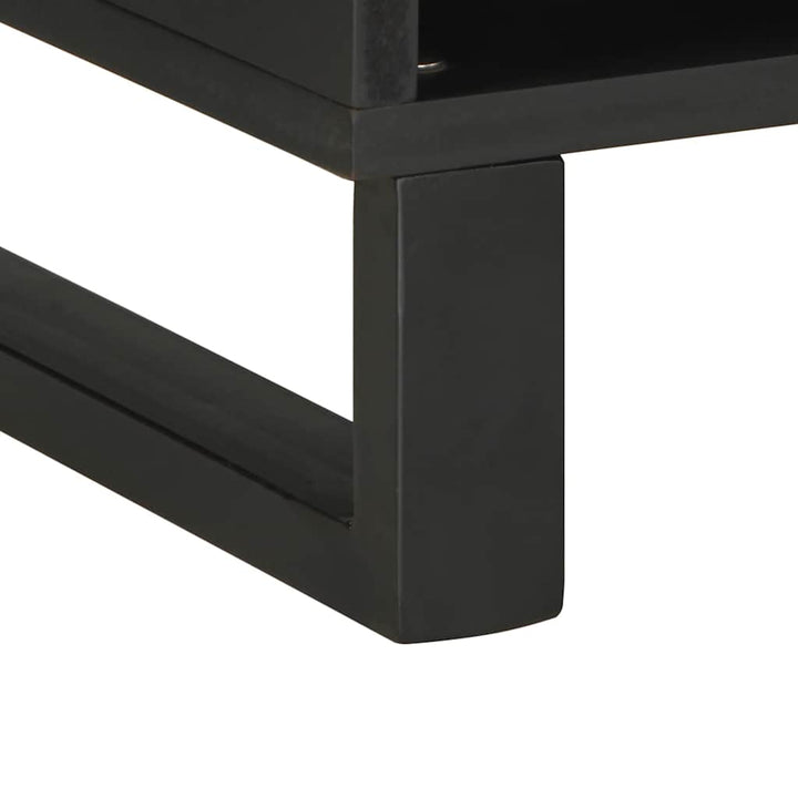 Comodă Tv, Negru, 100X33X46 Cm, Lemn Masiv De Mango