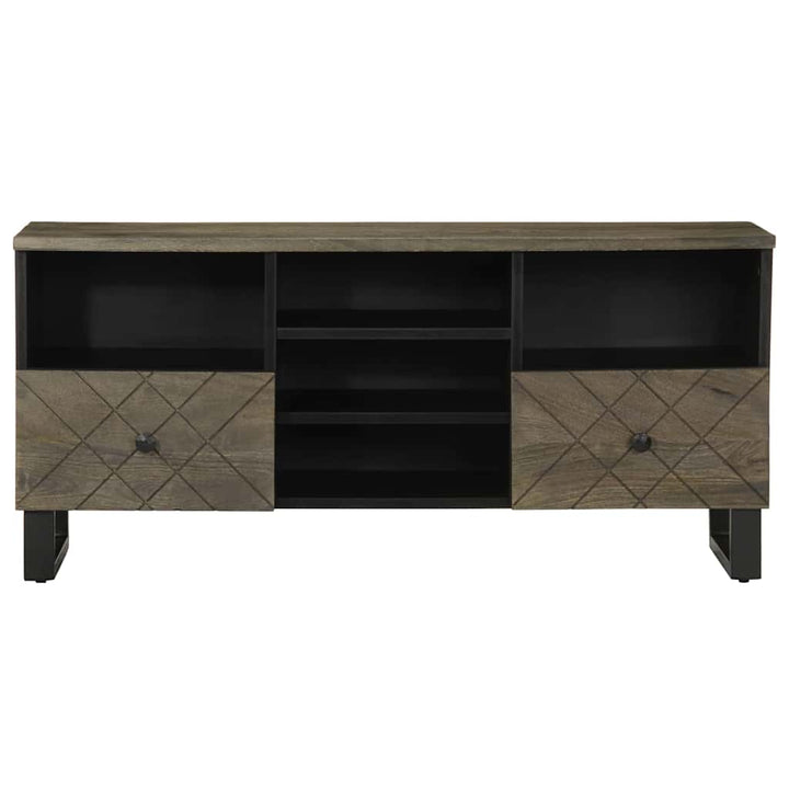 Comodă Tv, Negru, 100X33X46 Cm, Lemn Masiv De Mango