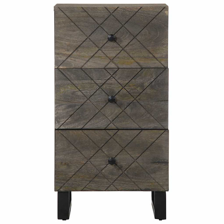 Bufetă Neagră 40X33X75 Cm Lemn Masiv De Mango