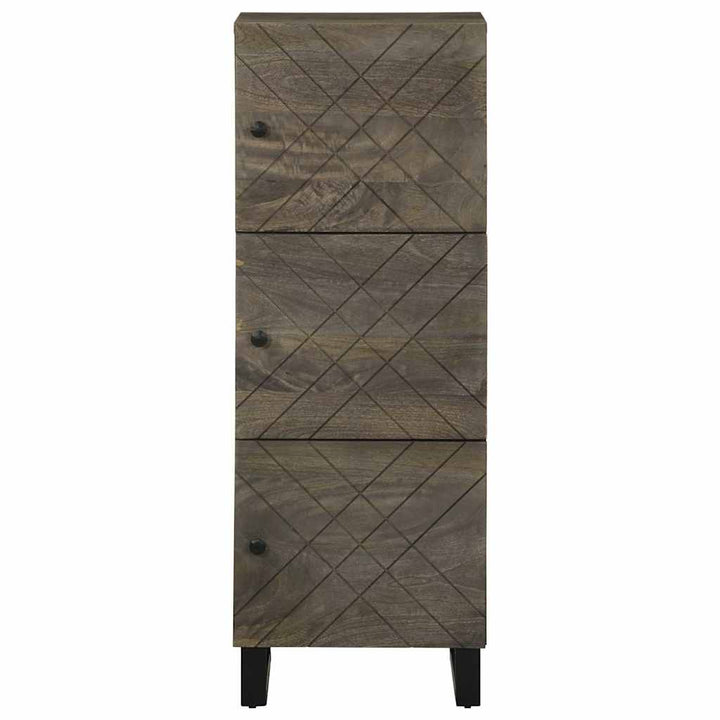 Dulap Înalt, Negru, 40X33X110 Cm, Lemn Masiv De Mango