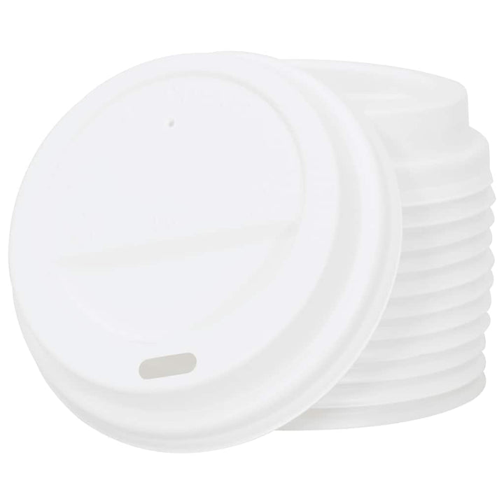 Capace Pentru Ceași Cafea Din Hârtie 8Oz 1000 Buc Plastic Alb