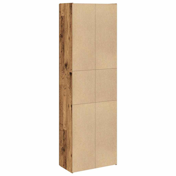 Dulap Înalt, Lemn Vechi, 60X32X190 Cm, Lemn Prelucrat