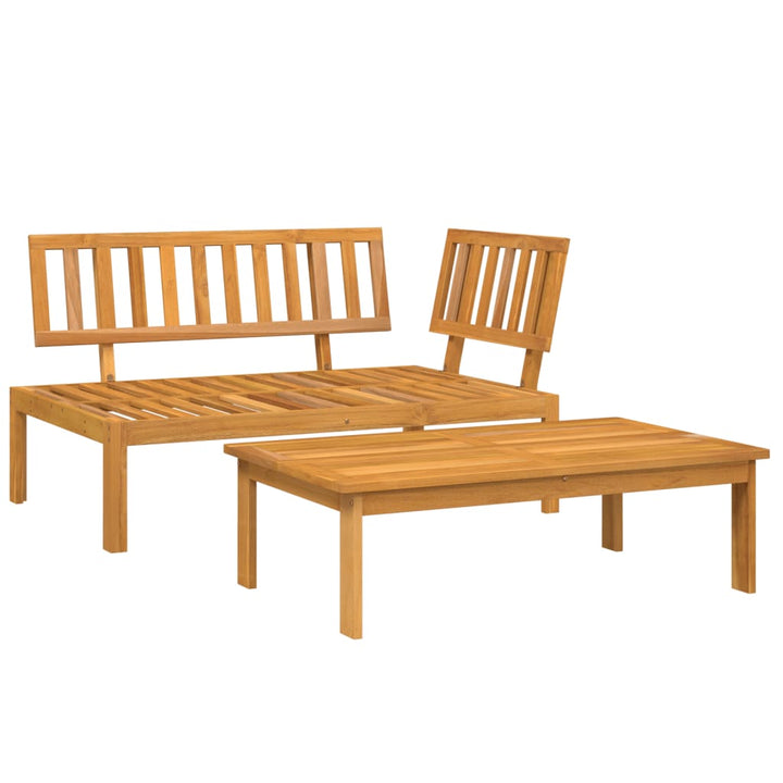 Set Canapele De Grădină Cu Perne Din Paleți 2 Piese Lemn Acacia