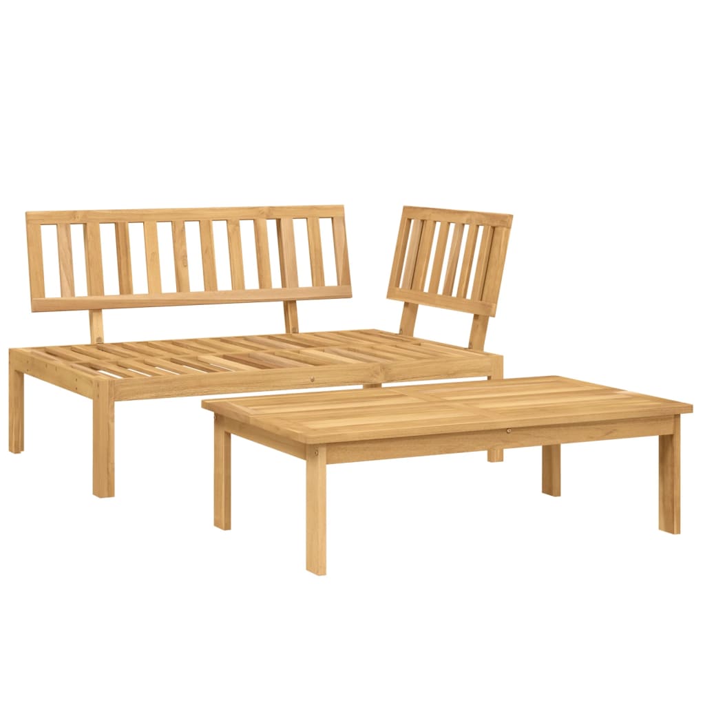 Set Canapele De Grădină Cu Perne Din Paleți 2 Piese Lemn Acacia