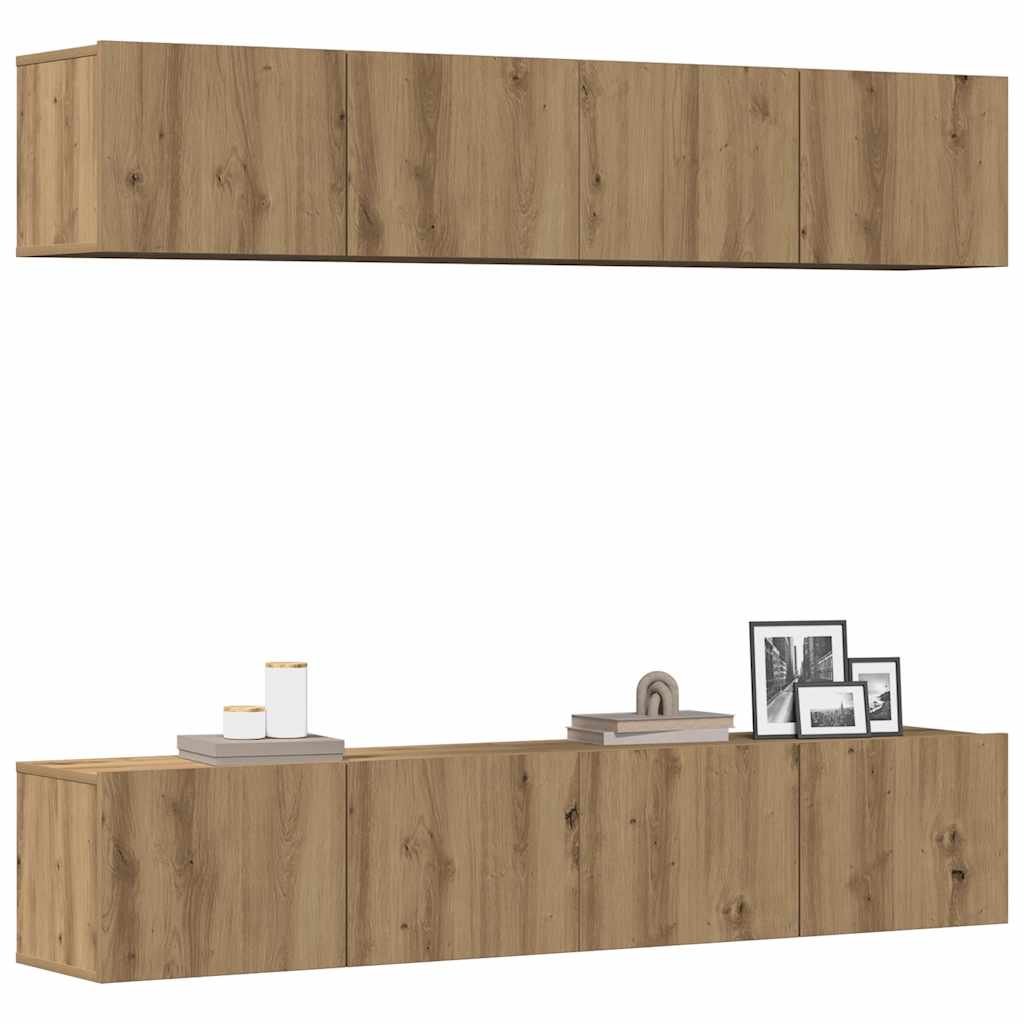 Dulapuri Tv, 4 Piese, , 60X30X30 Cm, Lemn Prelucrat