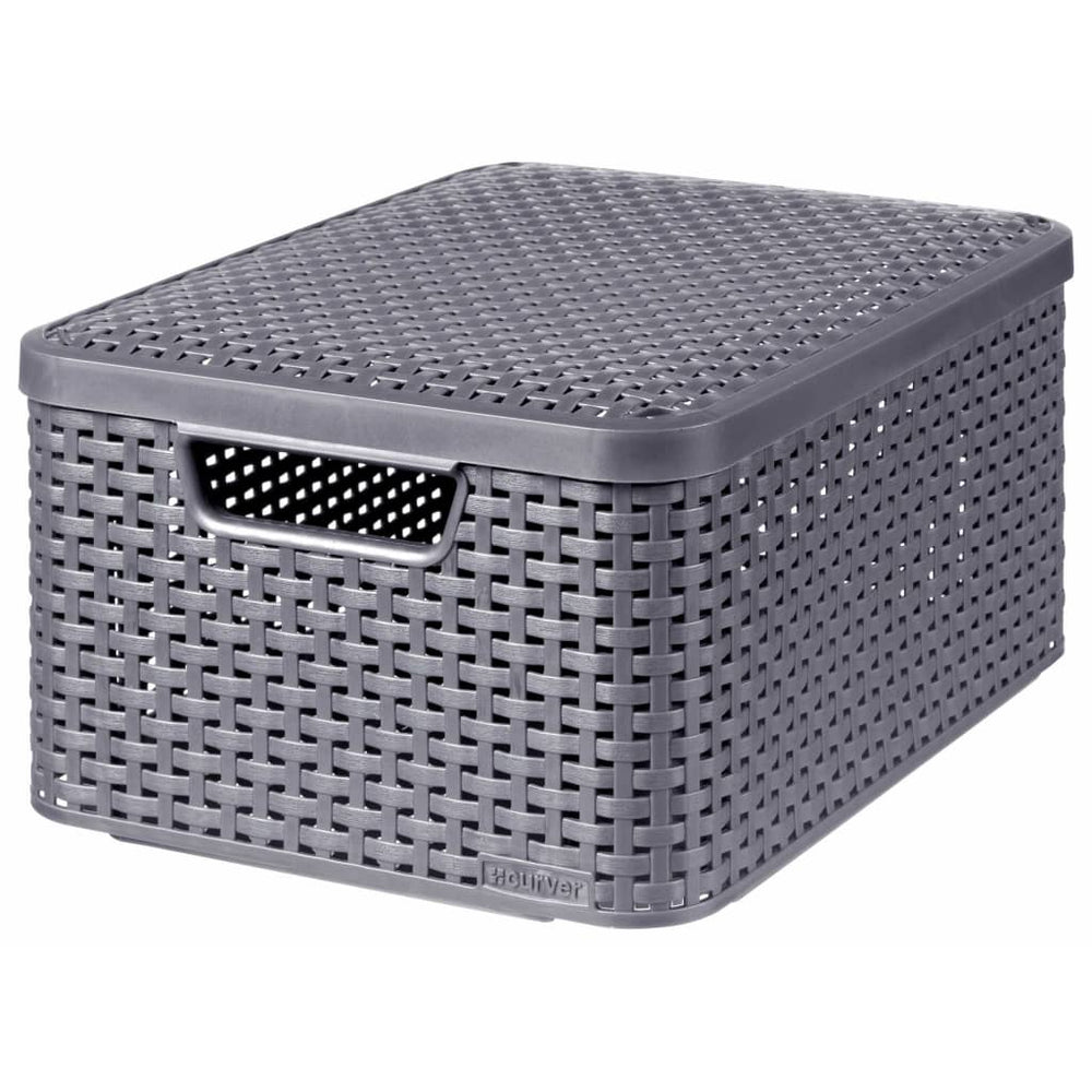 Curver Cutii De Depozitare Cu Capac Style, 3 Buc., , Ărie