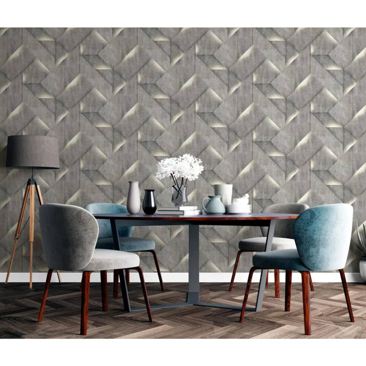 Dutch Wallcoverings Tapet Onyx, Gri Închis
