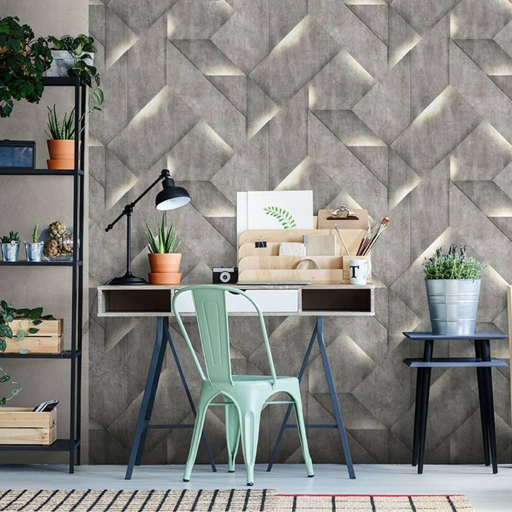 Dutch Wallcoverings Tapet Onyx, Gri Închis