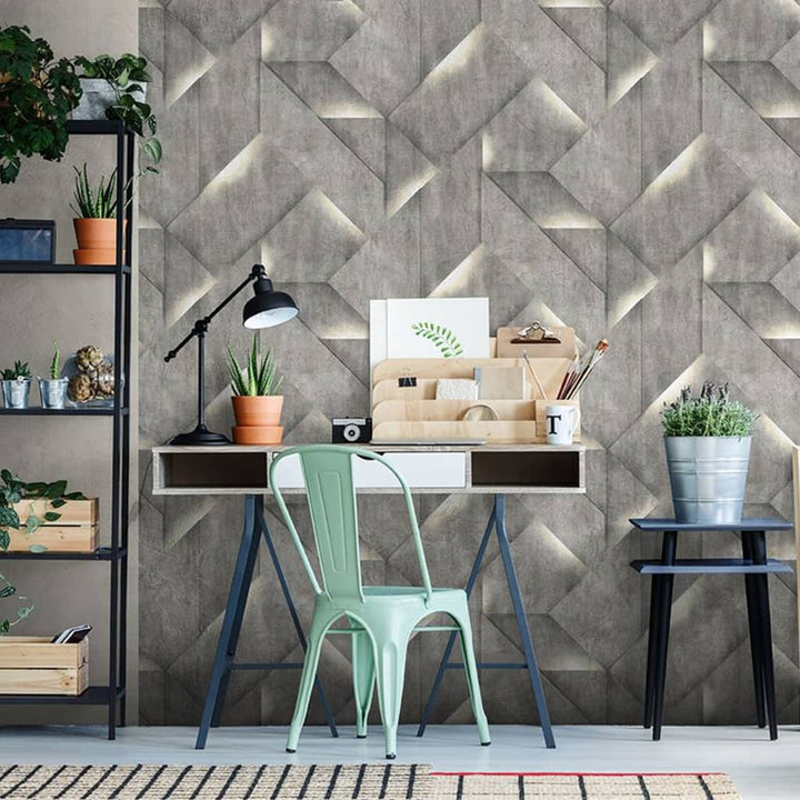 Dutch Wallcoverings Tapet Onyx, Gri Închis