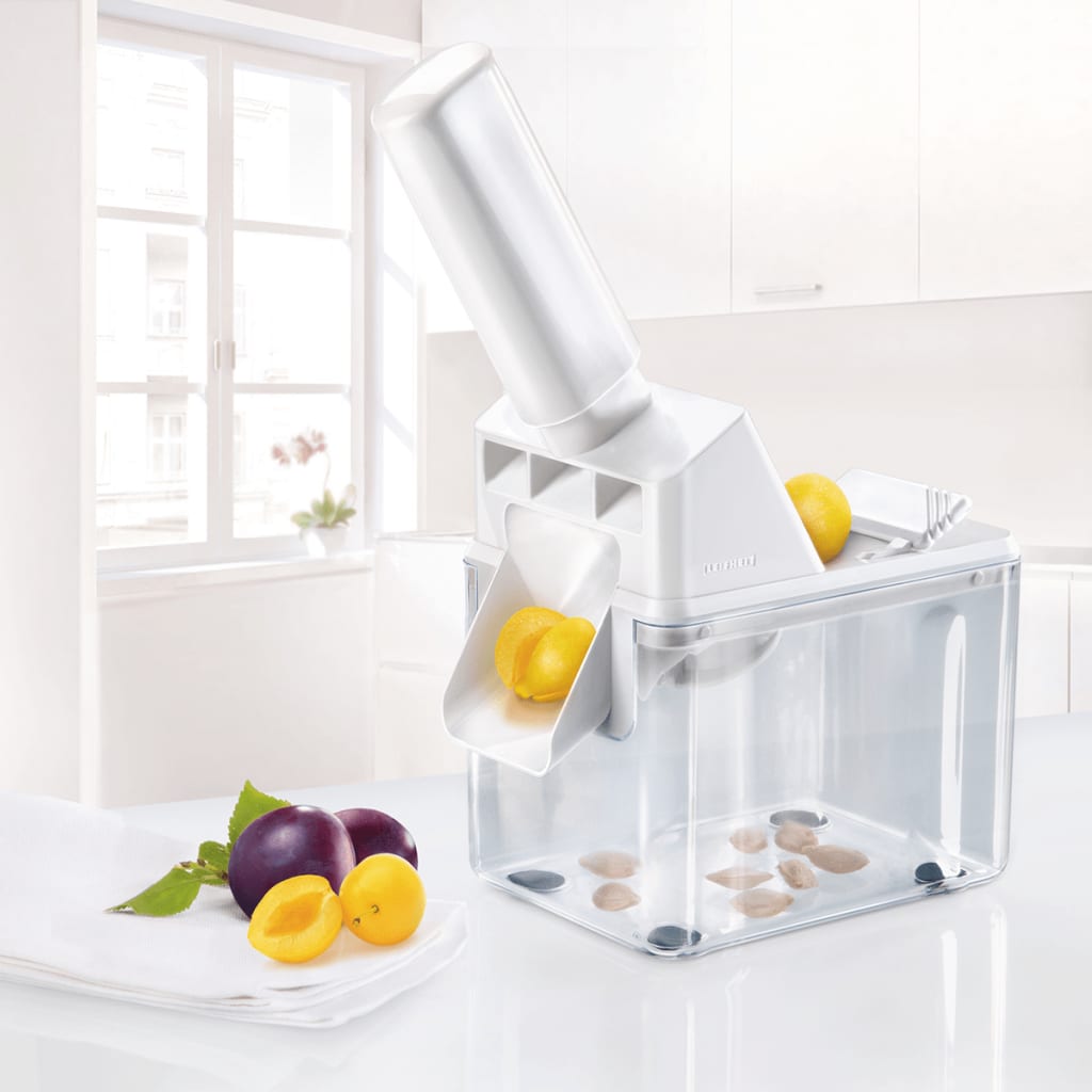 Leifheit Instrument De Eliminare Sâmburi Pentru Prune, Alb, 37300