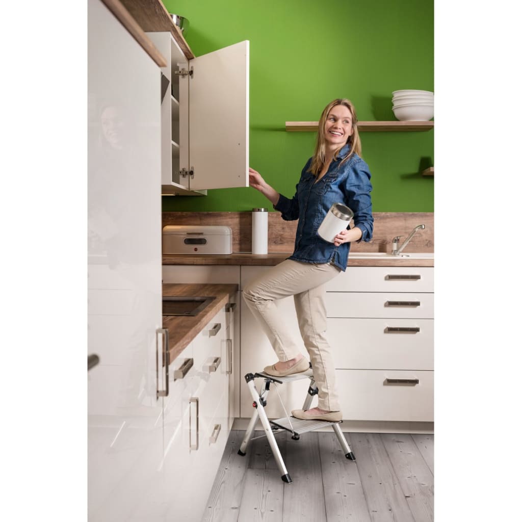 Hailo Scara Pliabilă Cu 2 Trepte &quot;Mini Comfort&quot; 45 Cm , Aluminiu