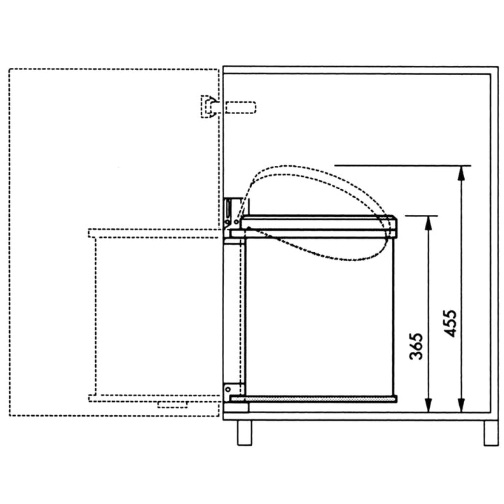 Hailo Coș De Gunoi Pentru Dulap Compact-Box M, , 15 L 3555-101