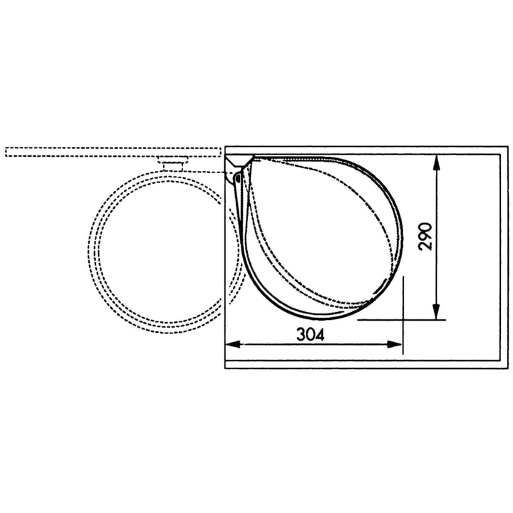 Hailo Coș De Gunoi Pentru Dulap Compact-Box M, , 15 L 3555-101