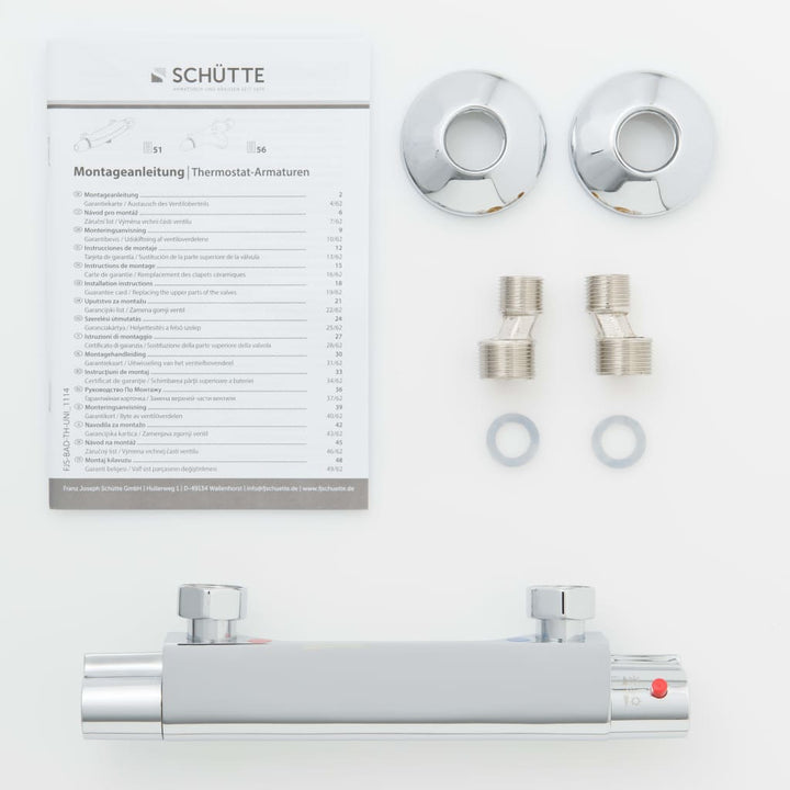 Schütte Baterie De Cadă Cu Termostat Vico, Crom