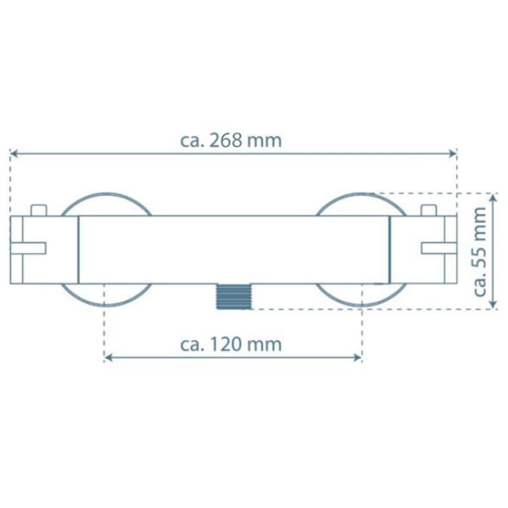 Schütte Baterie De Cadă Cu Termostat London, 5,5 Cm