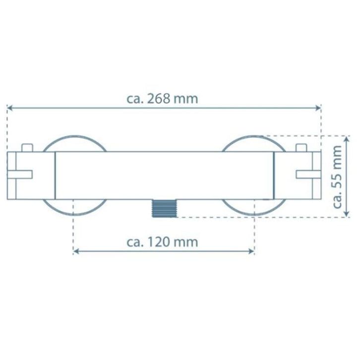 Schütte Baterie De Cadă Cu Termostat London, 5,5 Cm