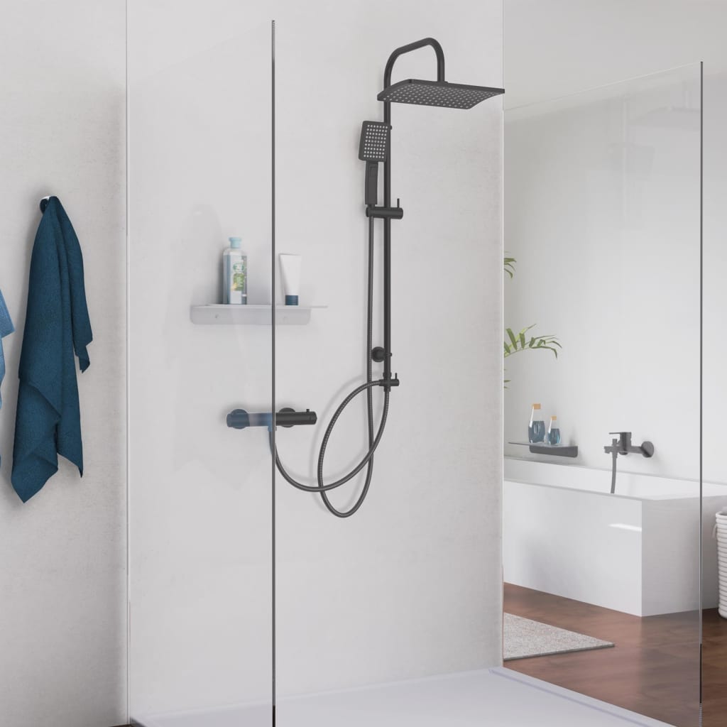 Schütte Set De Duș Deasupra Capului Mallorca, Negru Mat