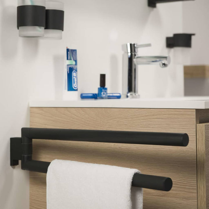 Tiger Suport Prosoape Bold Cu 2 Brațe, Negru Mat