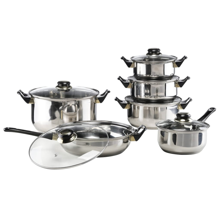 Hi Set Vase De Gătit, 12 Piese, Oțel Inoxidabil