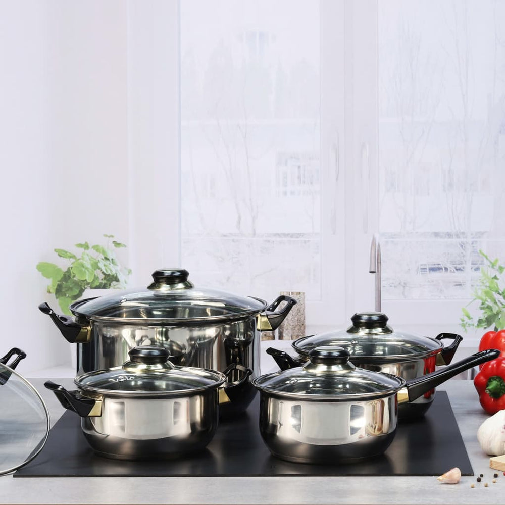 Hi Set Vase De Gătit, 12 Piese, Oțel Inoxidabil