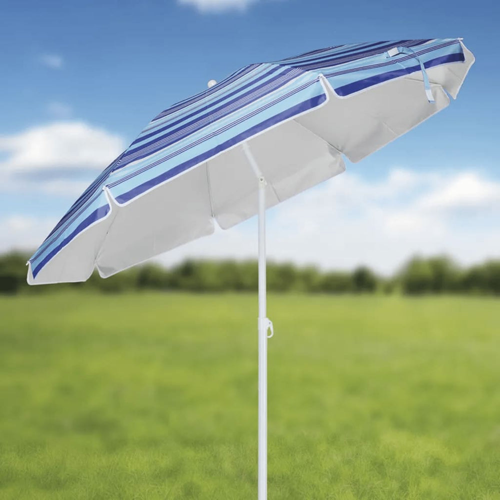 Hi Umbrelă De Plajă, Albastru Cu Dungi, 200 Cm