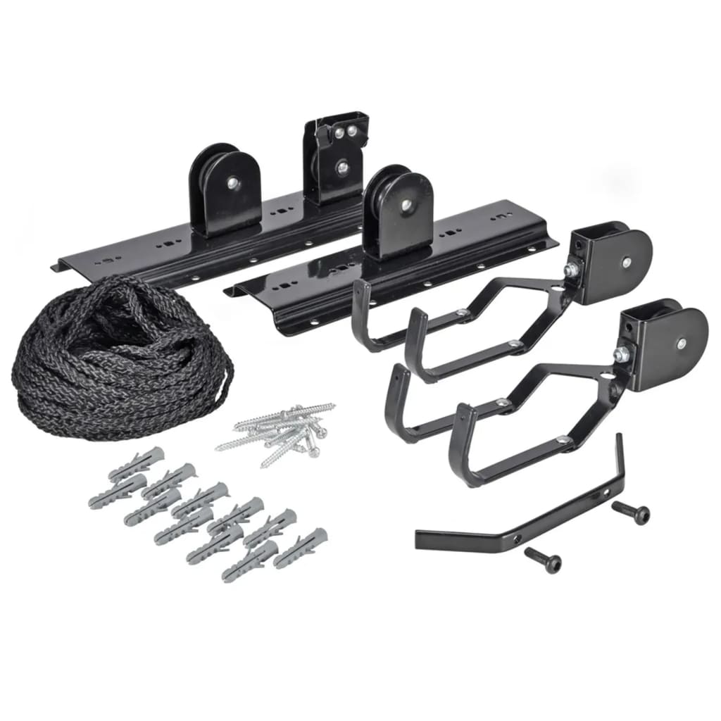 Hi Sistem De Ridicare Pentru Biciclete, Negru, Metal