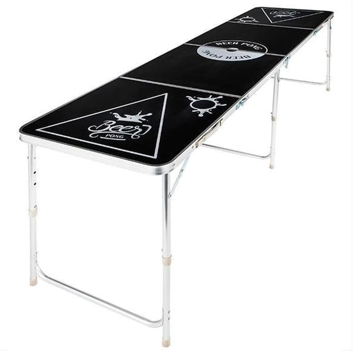 Hi Masă Pliabilă Pentru Beer Pong, Înălțime Reglabilă, Negru