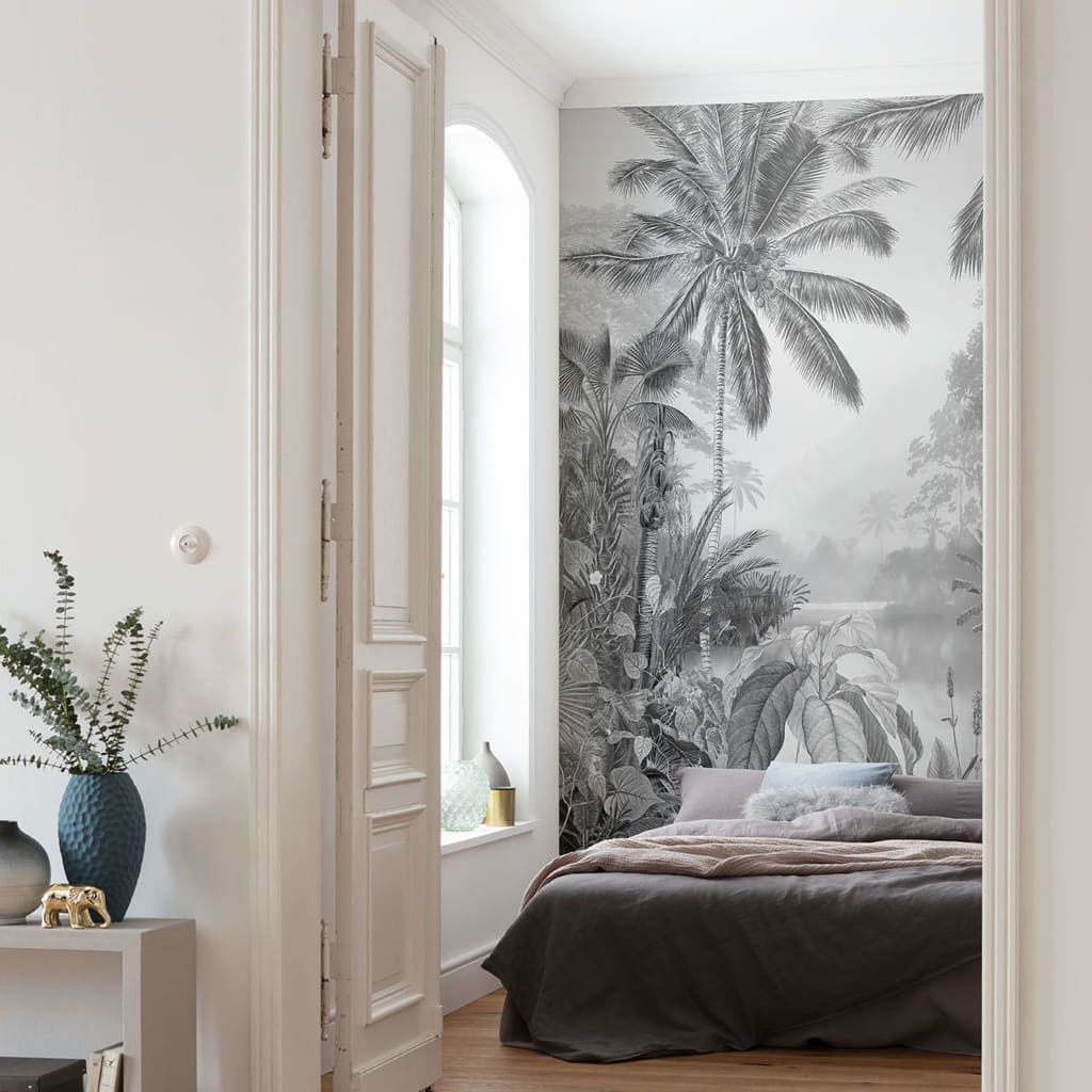 Komar Fototapet Mural Lac Tropical Alb & Negru, 200X270 Cm