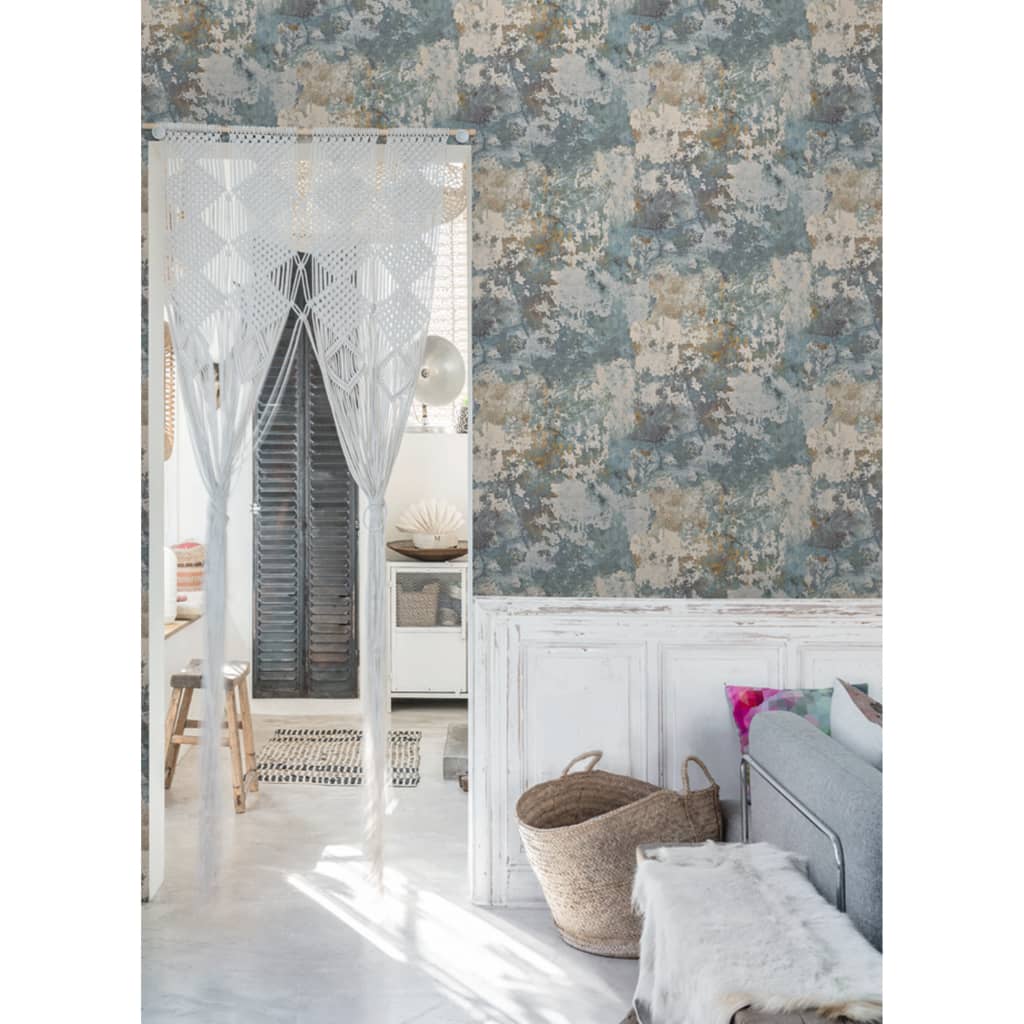 Dutch Wallcoverings Tapet Model Beton, Gri Și Verde